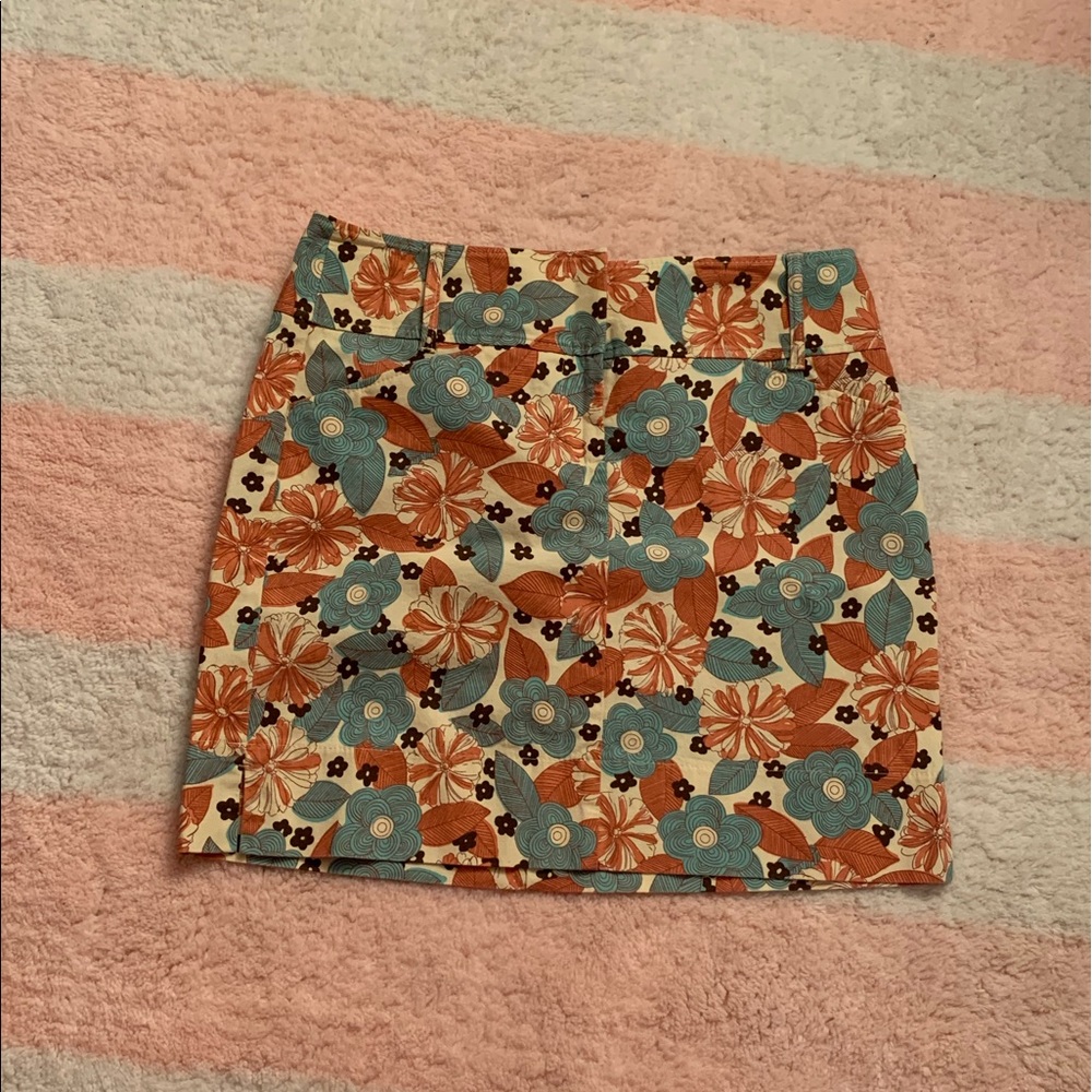 Ann Taylor Loft floral mini skirt
